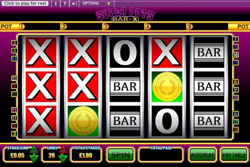 Super Pots Bar X Free Casino Slot  with, delOn Reel Game