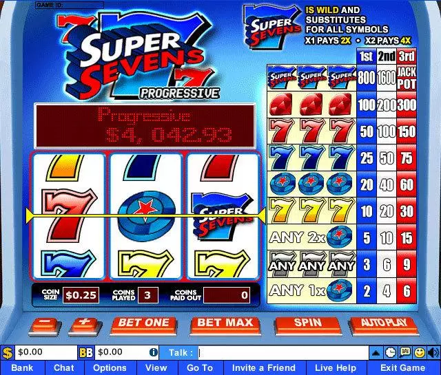 Super Sevens Free Casino Slot 