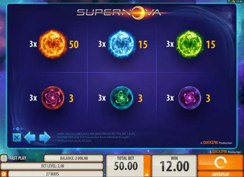 Supernova Free Casino Slot 