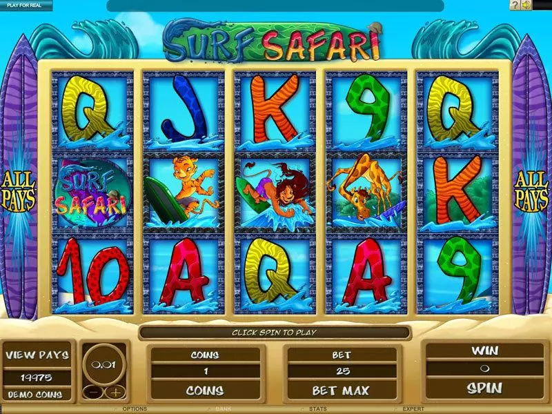 Surf Safari Free Casino Slot  with, delSecond Screen Game