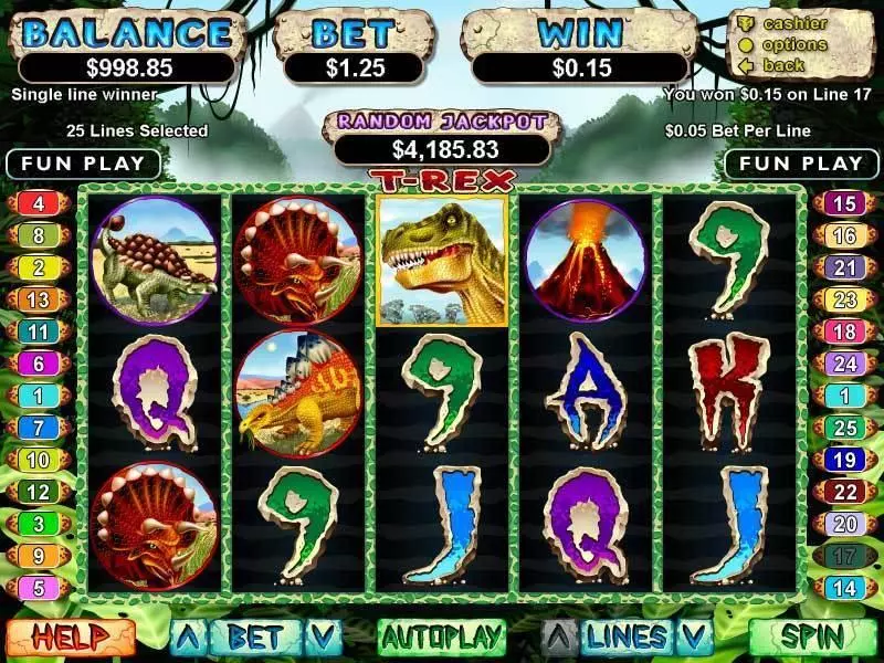 T-Rex Free Casino Slot  with, delFree Spins