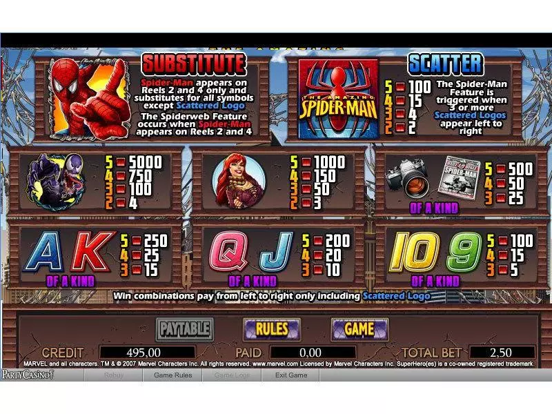 The Amazing Spider-Man Free Casino Slot  with, delSecond Screen Game