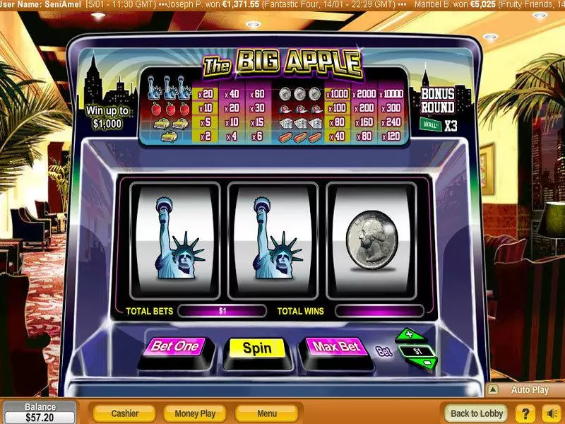 The Big Apple Free Casino Slot  with, delSecond Screen Game