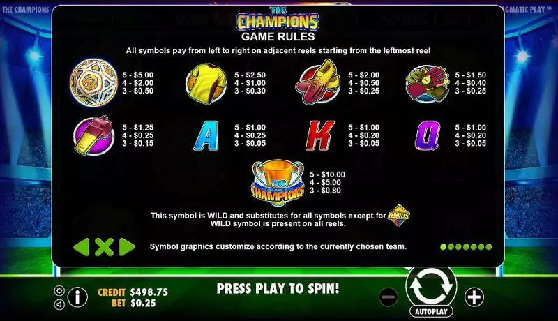 The Champions Free Casino Slot  with, delSecond Screen Game