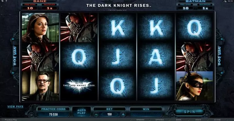 The Dark Knight Rises Free Casino Slot  with, delFree Spins