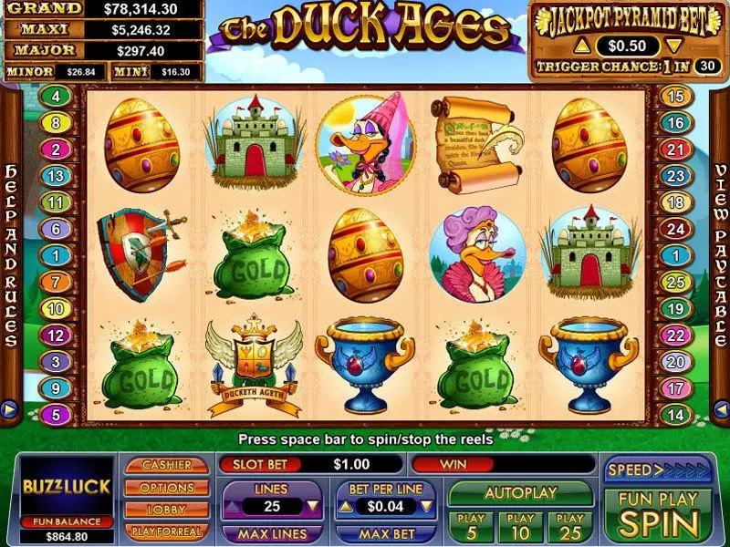 The Duck Ages Free Casino Slot  with, delJackpot bonus game