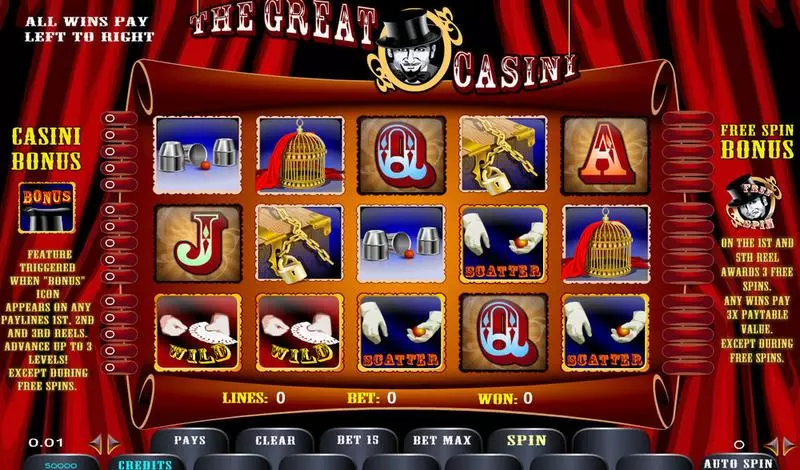 The Great Casini Free Casino Slot  with, delMulti Level