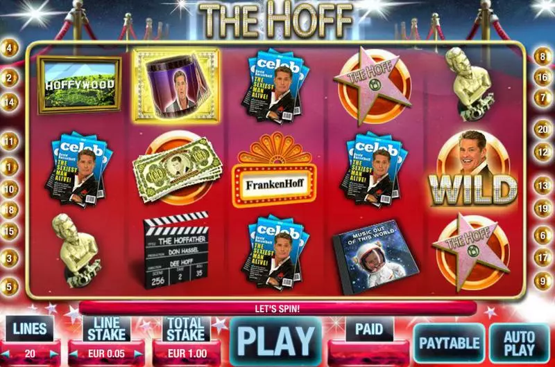 The Hoff Free Casino Slot  with, delSecond Screen Game