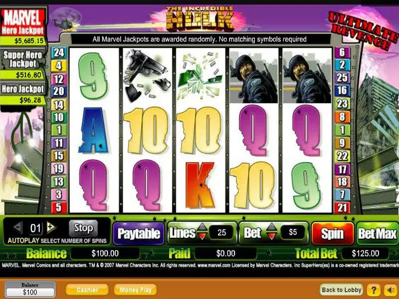 The Hulk Free Casino Slot  with, delSecond Screen Game