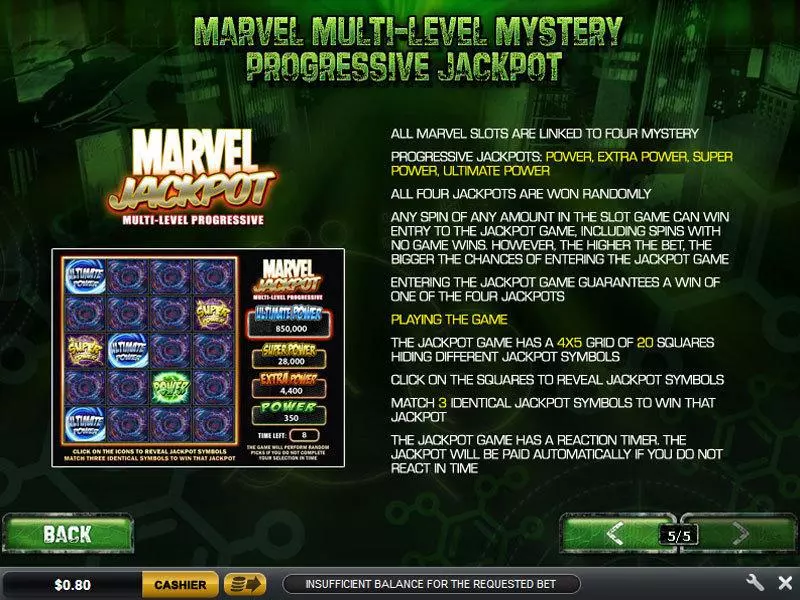 The Incredible Hulk 50 Line Free Casino Slot  with, delJackpot bonus game