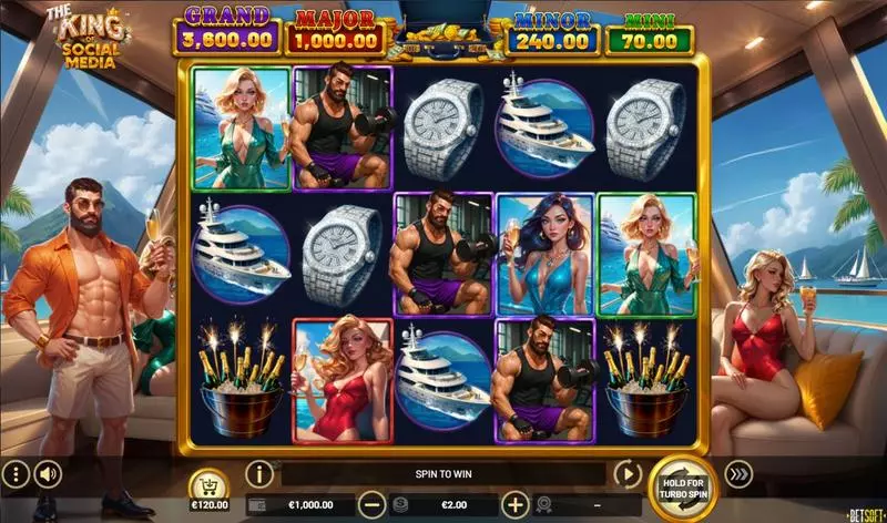 The King of Social Media Free Casino Slot  with, delBonus BuyHold and WinPick a BoxRe-Spin