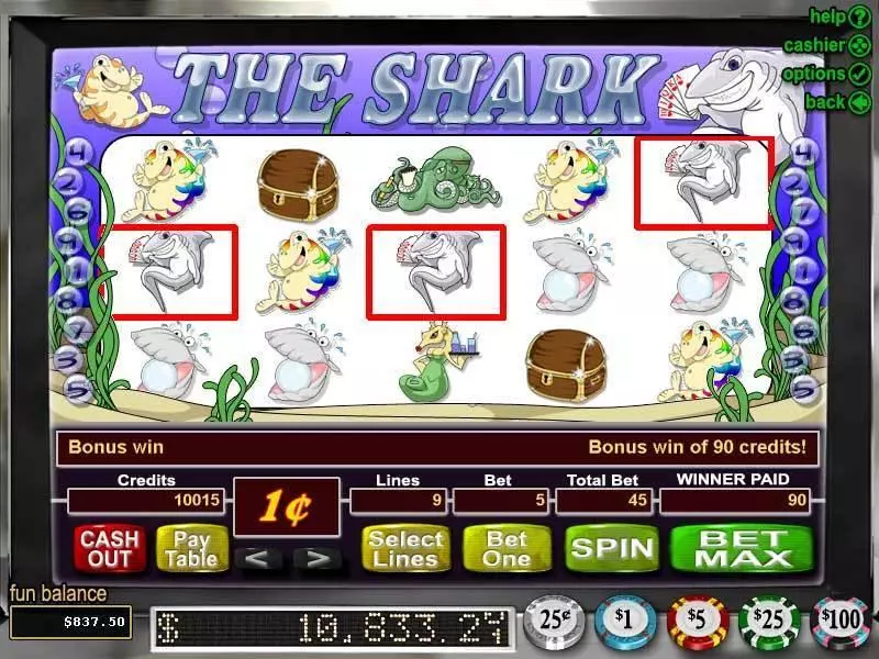 The Shark Free Casino Slot  with, delSecond Screen Game