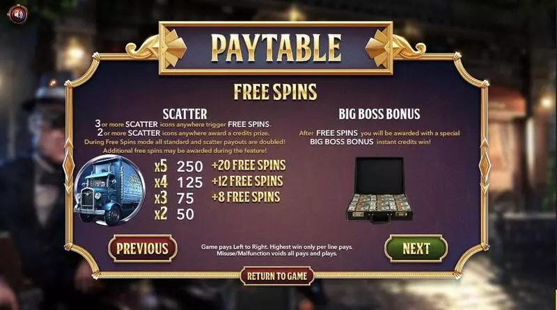 The Slotfather Part ll Free Casino Slot  with, delFree Spins