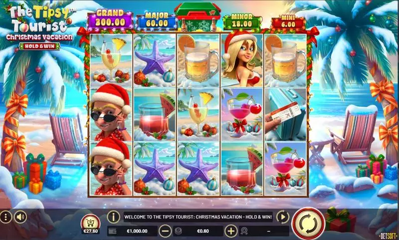 The Tipsy Tourist - Christmas Vacation Free Casino Slot  with, delBuy FeatureCollect BonusHold and Win