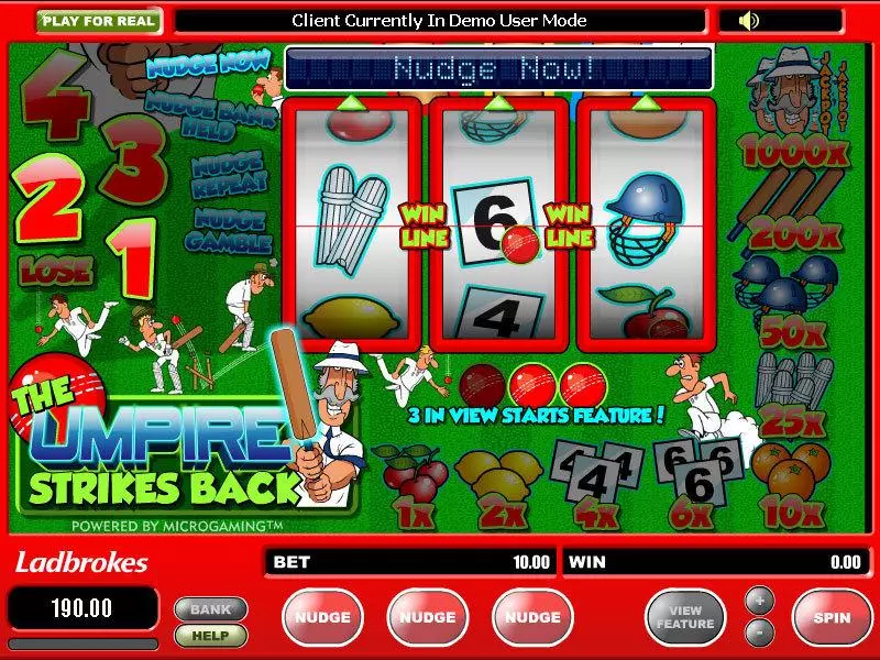 The Umpire Strikes Back Free Casino Slot  with, delSecond Screen Game