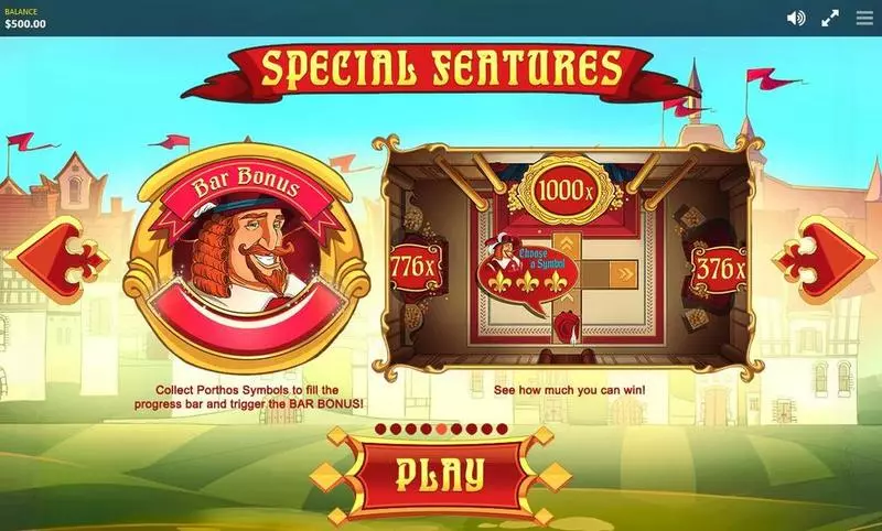 Three Musketeers Free Casino Slot  with, delSecond Screen Game
