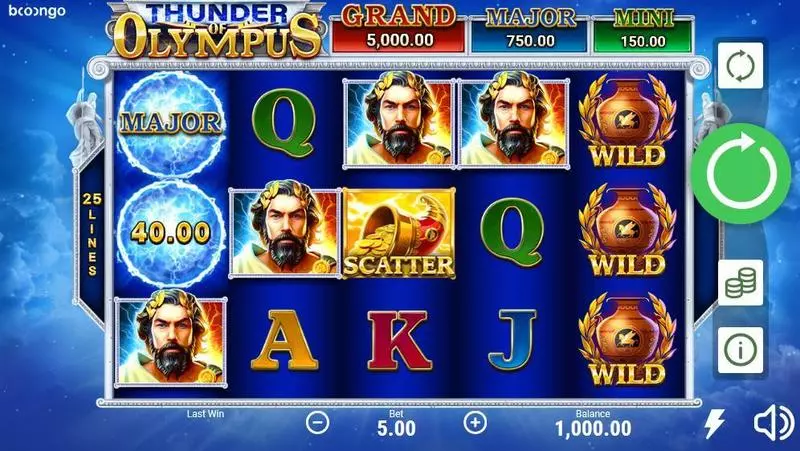 Thunder of Olympus Free Casino Slot  with, delFree Spins