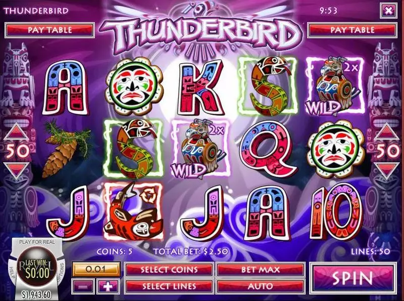 Thunderbird Free Casino Slot  with, delFree Spins