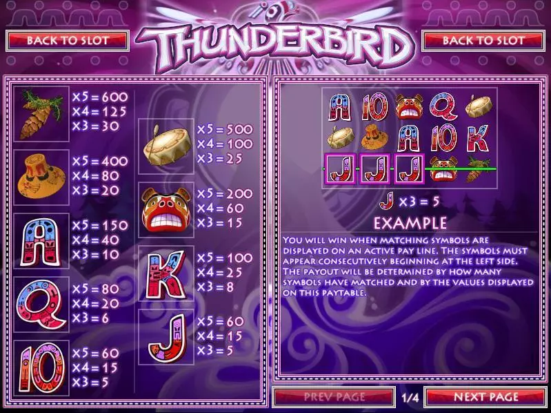 Thunderbird Free Casino Slot  with, delFree Spins