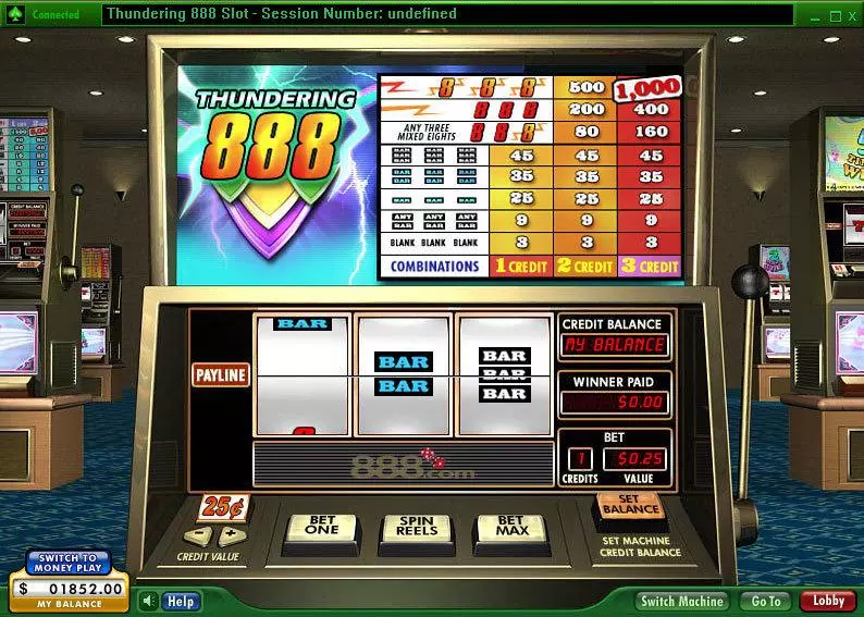 Thundering 888 Free Casino Slot 
