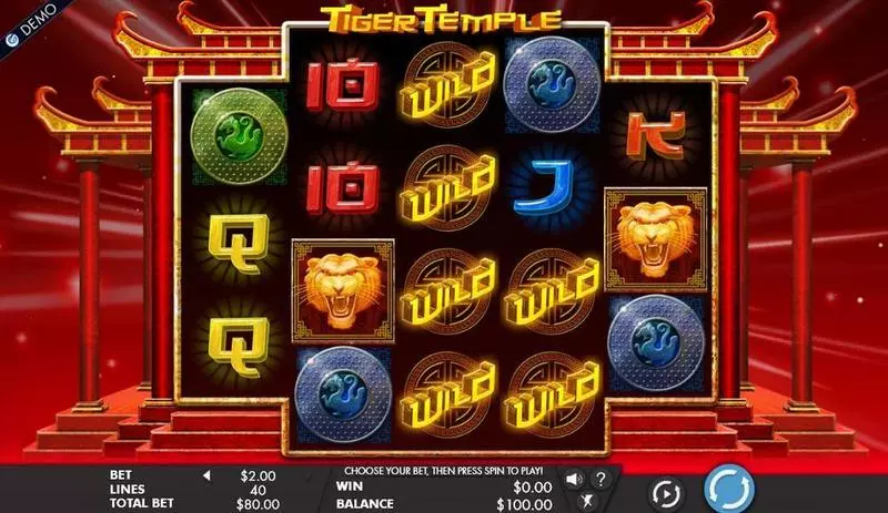 Tiger Temple Free Casino Slot  with, delFree Spins
