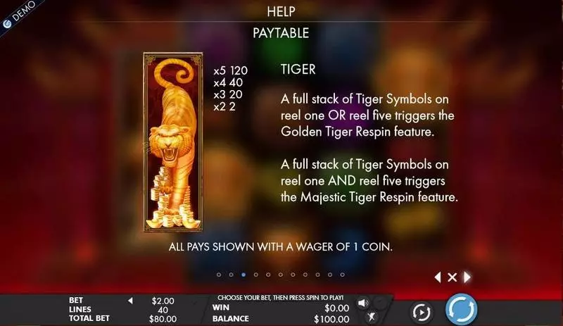 Tiger Temple Free Casino Slot  with, delFree Spins