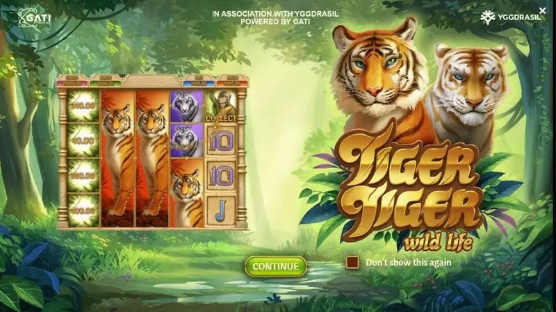 Tiger Tiger Wild Life Free Casino Slot  with, delCash collect