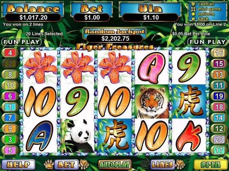 Tiger's Treasure Free Casino Slot  with, delFree Spins