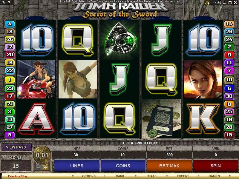 Tomb Raider - Secret of the Sword Free Casino Slot  with, delFree Spins