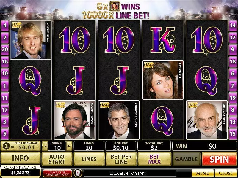 Top Trumps Celebs Free Casino Slot  with, delFree Spins
