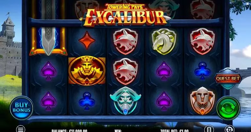 Towering Pays Excalibur Free Casino Slot  with, delHold and Respin