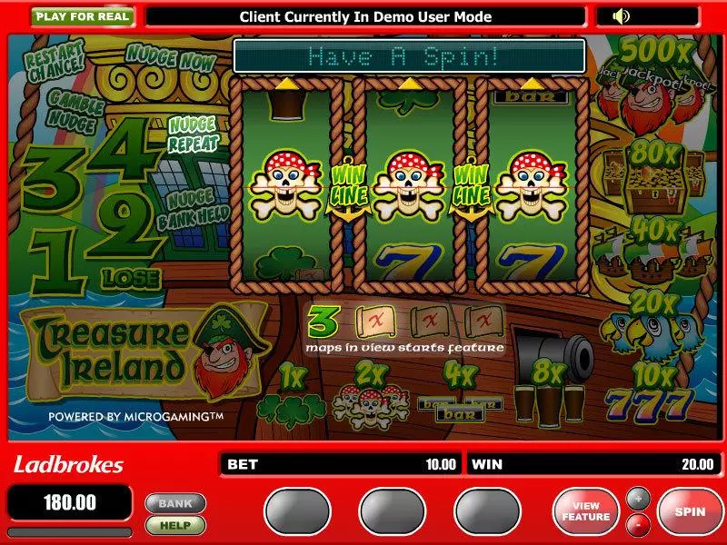Treasure Ireland Free Casino Slot  with, delSecond Screen Game