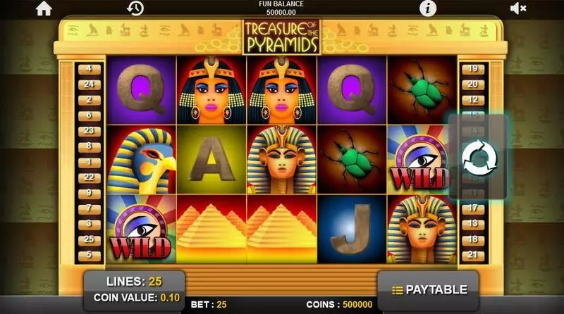 Treasure of the Pyramids Free Casino Slot 