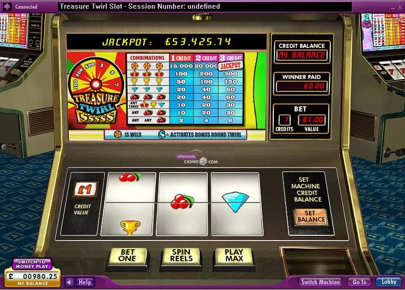 Treasure Twirl Free Casino Slot  with, delSecond Screen Game