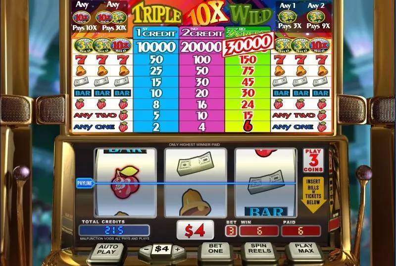 Triple 10x Wild Free Casino Slot 