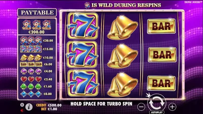 Triple Jokers Free Casino Slot  with, delRe-Spin