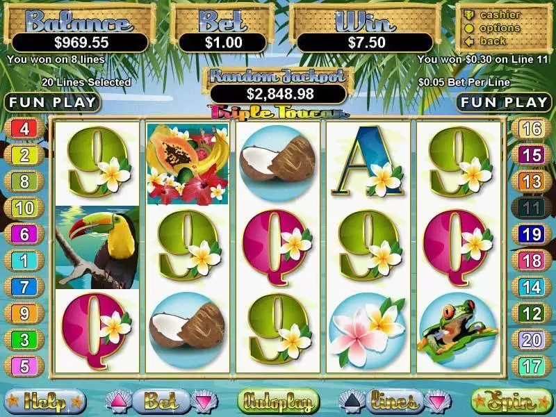 Triple Toucan Free Casino Slot  with, delFree Spins