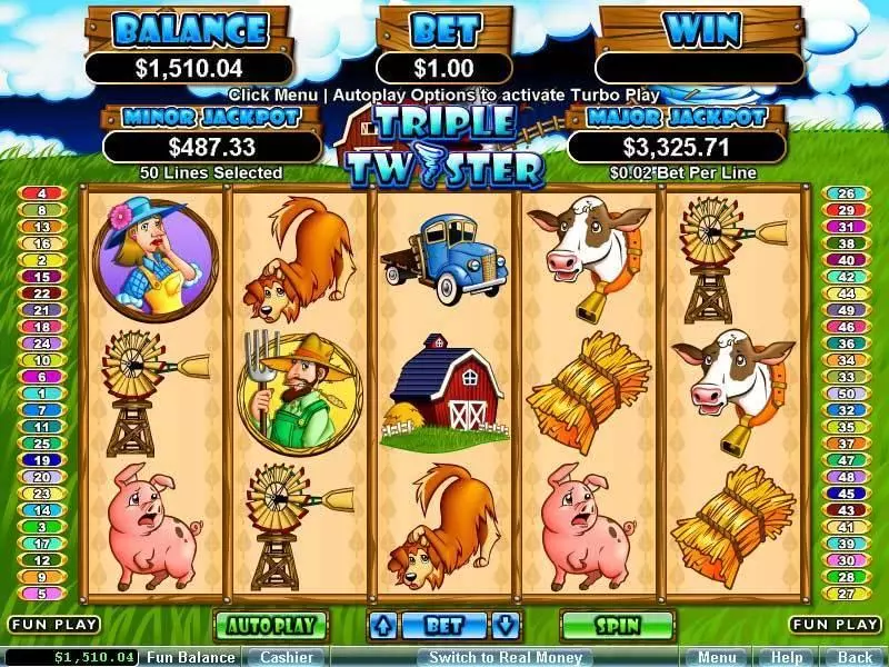Triple Twister Free Casino Slot  with, delFree Spins