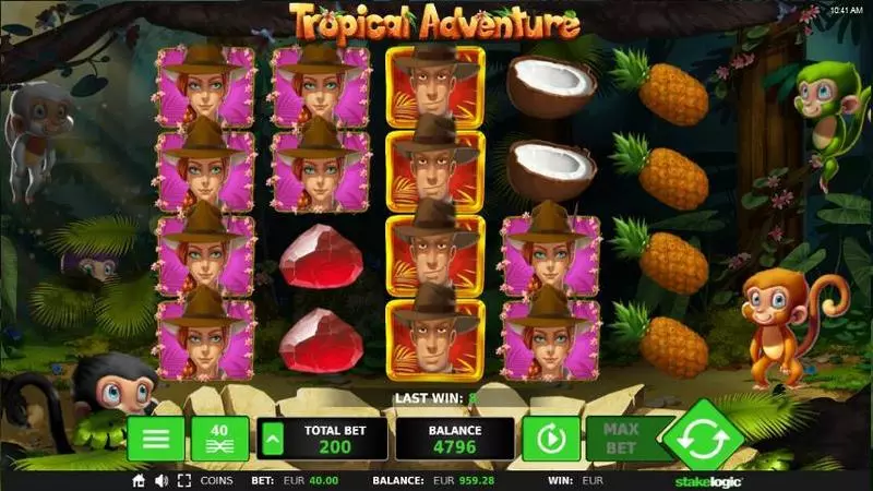 Tropical Adventure Free Casino Slot  with, delFree Spins