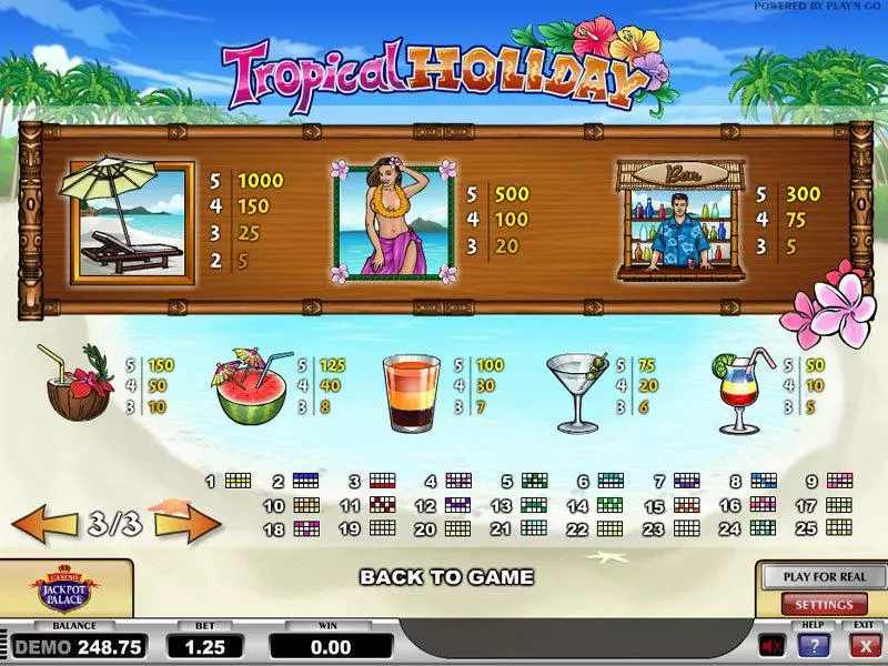 Tropical Holiday Free Casino Slot  with, delFree Spins