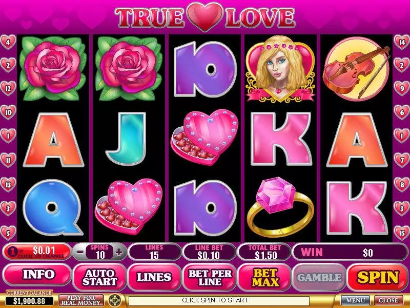 True Love Free Casino Slot  with, delFree Spins
