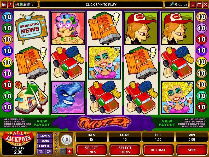 Twister Free Casino Slot  with, delFree Spins
