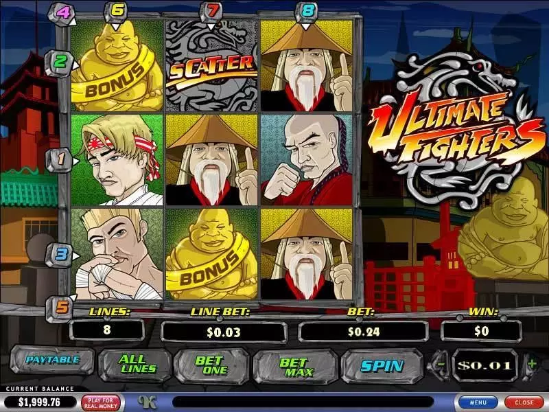 Ultimate Fighters Free Casino Slot  with, delSecond Screen Game
