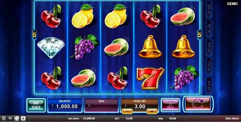 Ultra Burst Free Casino Slot  with, delRe-Spin