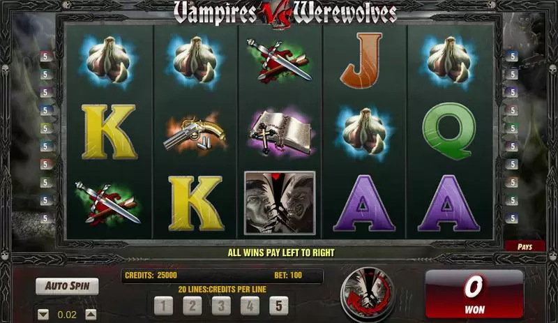 Vampires vs Werewolves Free Casino Slot  with, delSecond Screen Game