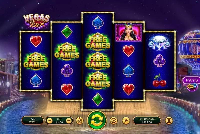 Vegas Lux Free Casino Slot  with, delFree Spins