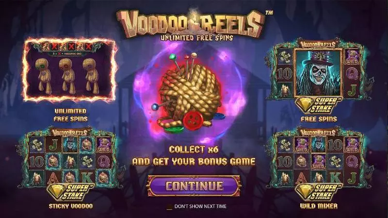 Voodoo Reels Unlimited Free Spins Free Casino Slot  with, delSuper Stake