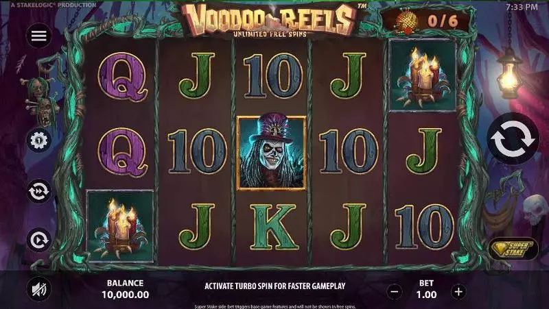 Voodoo Reels Unlimited Free Spins Free Casino Slot  with, delSuper Stake