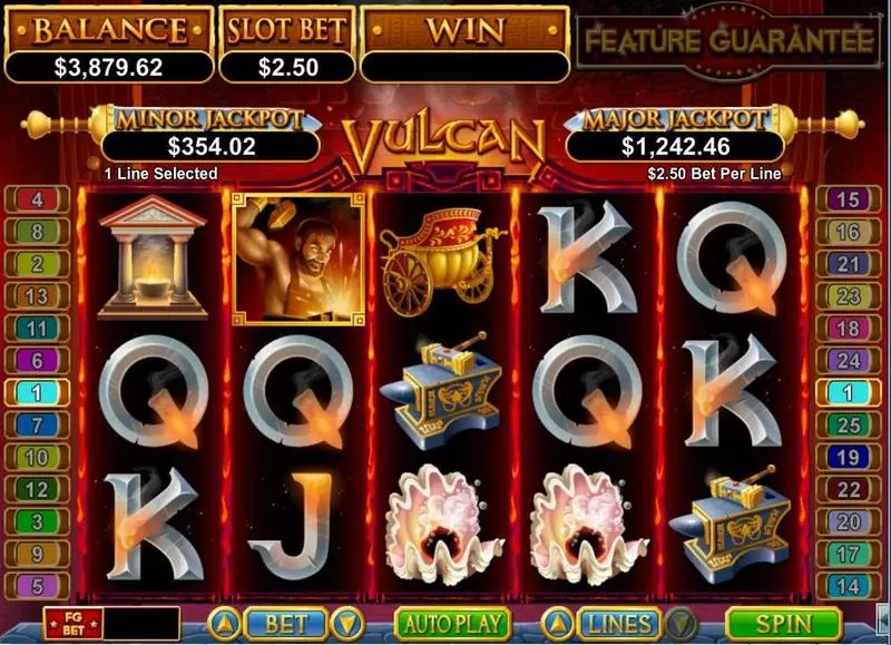 Vulcan Free Casino Slot  with, delFeature Guarantee
