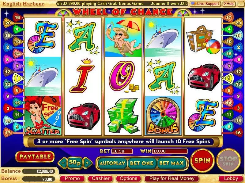Wheel of Chance 5-Reels Free Casino Slot  with, delFree Spins